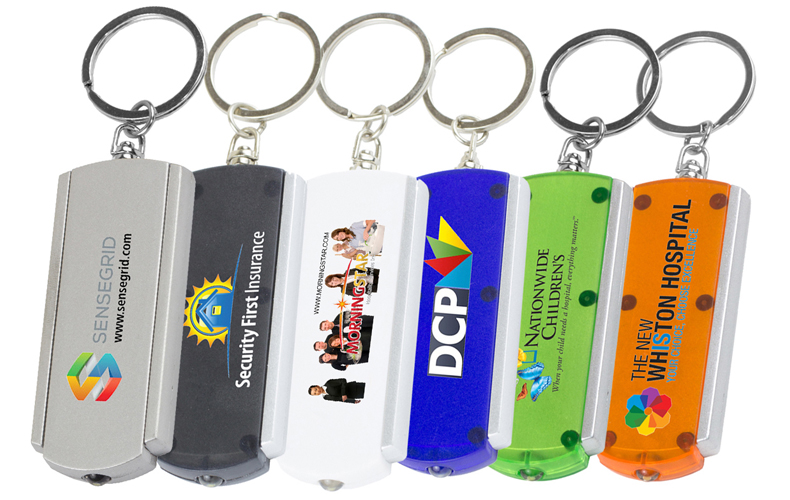 PhotoImage ® Full Color Imprint Slim Keyholder Keylight with Bright White LED Light